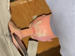 Gaging on a meaty man meat