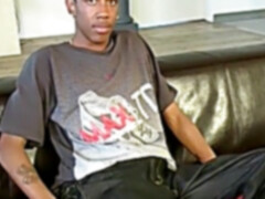 youthfull black UK teenage Bobby sploogs warm cum after jerking off