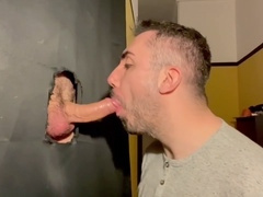 Gay gloryhole, anonymous breeding, bareback