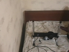 Femboy love fuckin' with bang-out machine home