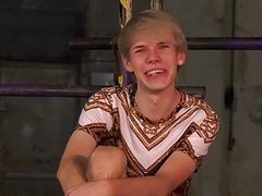 Big dicked master ties up twink before fucking him in ass