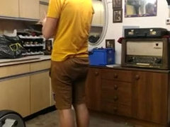 german man jerks at home...