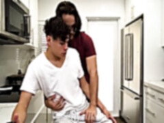 youngster ass-fuck fucks big hairy stepbrother bareback rigid