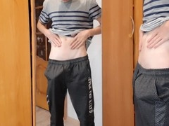 Russian student plays with sex toy at home after school