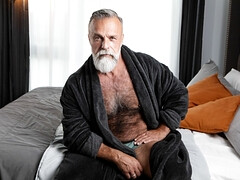 Old guy fucks gay stepson the hard way and floods his ass