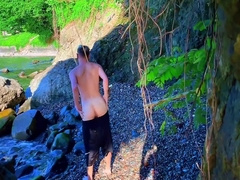 Young Twinks Jerking Off And Fucking On A Public Beach