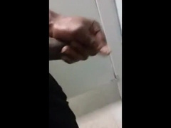 Str8 at work playing with his big black dick 3