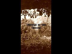 Wanking and Cumming in the Garden