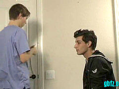 faggot youngster gobbles dude's butt