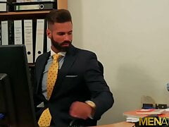 MENATPLAY Suited Men Dani Robles And Mick Stallone Anal Fuck