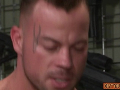 Watch Muscle Teddy take it up the ass and get a messy facial