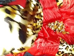 Cumming on bitchplayer's fav satin dress