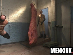 Christian Wilde plunges deep inside his bound captive Coby Mitchell