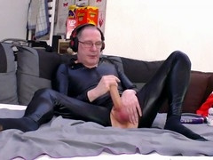 DILF Mike Essex strokes my uncut cock with his huge dick