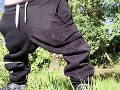 Cumshot while fishing