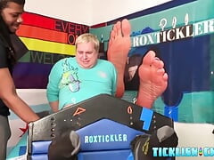 Black amateur tickle torments his restrained chubby dom Matt