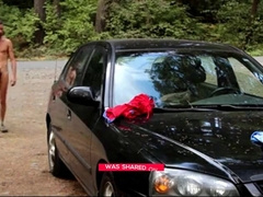 Str8 guy road side jerk off 5