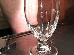 thick cumshot in a glass