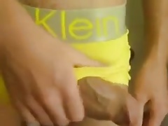 Latin boy shows monster cock