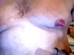 Big nipples pumping up plus show off