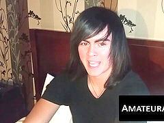 lovely lil' twink jacks off his never shaved man sausage