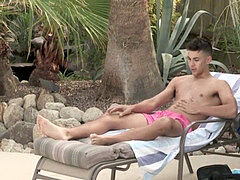 Applying Lotion & jism On Brothers Bareback- homo