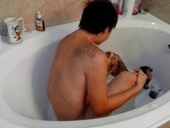 Straight guy, erotic solo, asian boy model