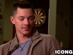 Daddy Nick Capra mouthing Ethan Slades long swollen cock