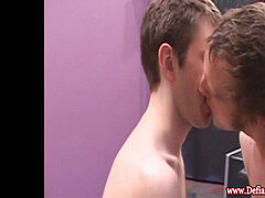 heterosexual fledgling skaters facialize each other