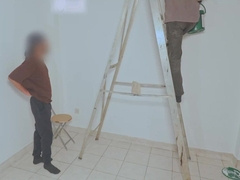 I showcase my bare assets to the painter, and he gives me great comments