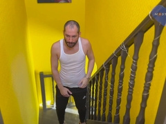 Ultra-cute twunk in jocks gets parent's fat salami in the rump after morning exercise