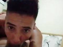 Draining his balls