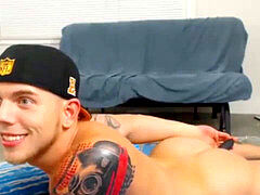 Young anal twink serves as a bottom for hardcore pounding