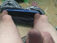 My husband watching my video cumming for me