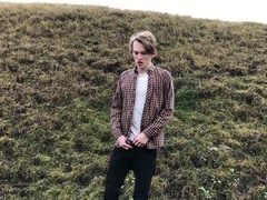 Crazy DUDE with BIG MAN-MEAT(23cm) Tugging OFF OUTDOOR