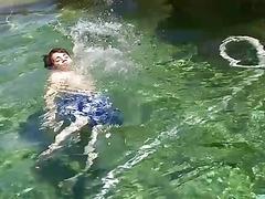 Solo twink masturbating with hard cock