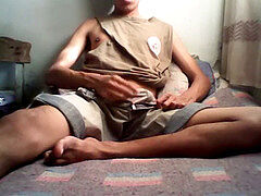 RAMI slender fag guy WANKING HIMSELF