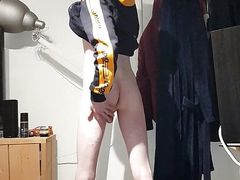 Sexy skinny guy loves to show off ass and cock naked