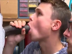 Twink Stepson Caught Shoplifting Threesome With Step Dad And Black Officer