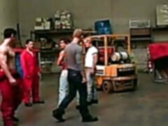 Foreman fucks a gay colleague in the ass and mouth