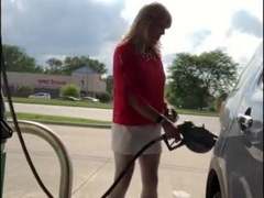 CD Gurl at the Gas Station