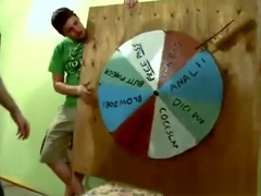 College boys play the wheel of sex