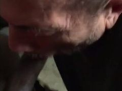 Grandpa Sucks My Interracial Dick (No Cum)