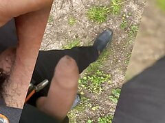 Married men cheating wife in the park, he could not resist my dick