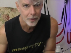 Richard Lennox Jerks His Cock While Being Toy Fucked On Cam