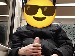 Wanking in the train