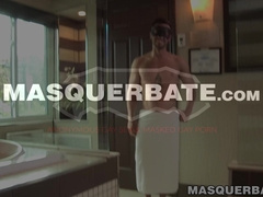Witness how masked Dominic worships his own meaty and tatted body