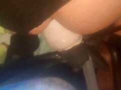 Taking big dildo in my wet ass