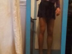Crossdresser in pantyhose wanting cock
