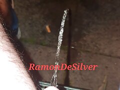 Master Ramon pisses off the park bench in his hot sexy sports shorts, totally awesome